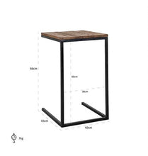 画像をギャラリービューアに読み込む, リサイクルウッドのソファテーブル|Sofa table Raffles