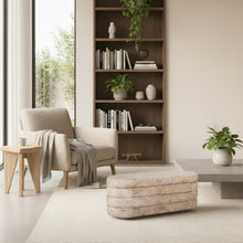 画像をギャラリービューアに読み込む, シープ調スツール｜Pouffe Camille sheep nature
