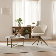 画像をギャラリービューアに読み込む, 回るダイニングチェア｜Swivel chair Zendaya biscotti fire retardant
