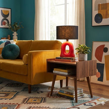 画像をギャラリービューアに読み込む, 赤黒のテーブルランプ｜LAMP TABLE EVA ROUGE AJ BLACK
