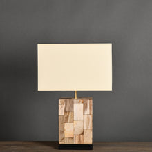 画像をギャラリービューアに読み込む, Seventies Petrified Wood Lamp - White - S
