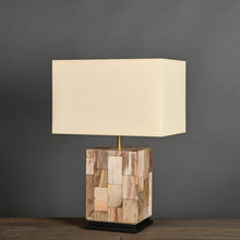 画像をギャラリービューアに読み込む, Seventies Petrified Wood Lamp - White - S
