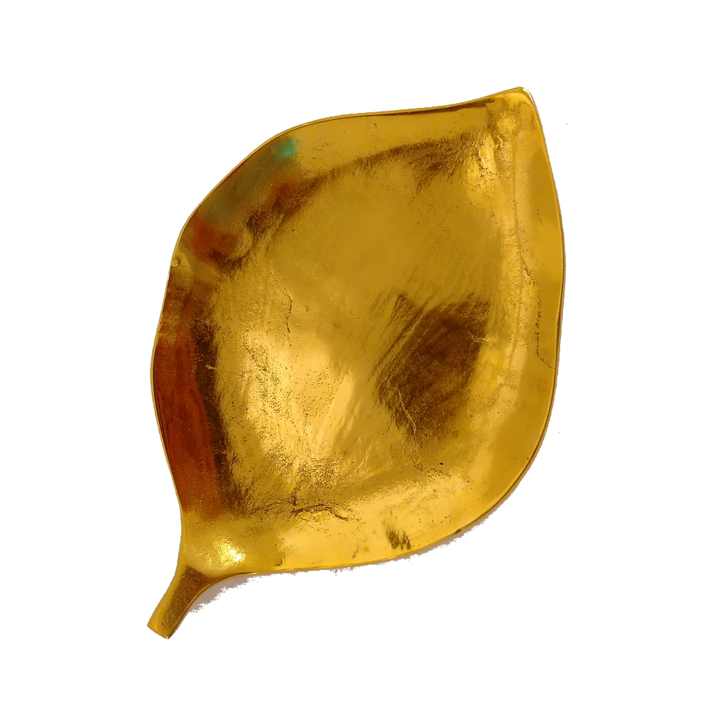 Plate golden narrow leaf
